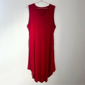 Women’s Red Sleeveless Midi Dress